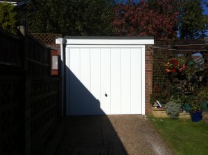 Steel up and over garage doors