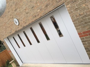 Byron Doors installation of a Ryterna side sliding sectional garage door in Grantham, Lincolnshire.