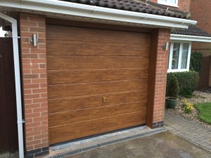 Byron Doors installation of a Ryterna 40mm insulated steel sectional garage door in Mansfield