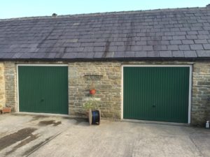 Byron Doors installation of an Up and Over garage door in Mansfield.