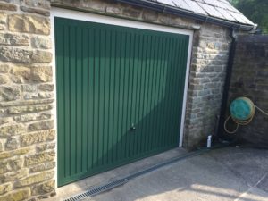 Byron Doors installation of an Up and Over garage door in Mansfield.