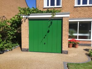 Byron Doors installation of an Up and Over garage door in Mansfield.