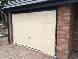 Byron Doors installation of an Up and Over garage door in Mansfield.