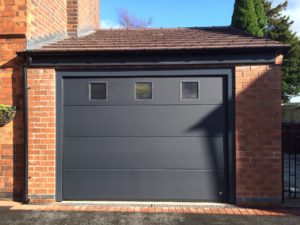 Byron Doors installation of a Ryterna 40mm insulated steel sectional garage door in Mansfield