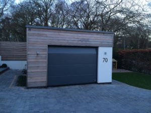 Byron Doors installation of a Ryterna 40mm insulated steel sectional garage door in Mansfield