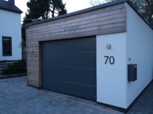 Byron Doors installation of a Ryterna 40mm insulated steel sectional garage door in Mansfield