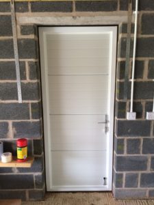 Byron Doors installation of a Ryterna 40mm insulated garage side door in Mansfield
