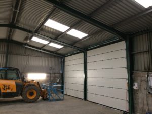 Byron Doors installation of a Ryterna 40mm insulated steel sectional garage door in Mansfield