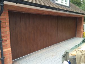 Byron Doors installation of a Ryterna side sliding sectional garage door in Ascot, Berkshire.